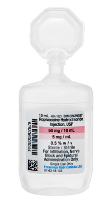 Ropivacaine Hydrochloride Injection, USP Ampoule