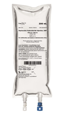 Ropivacaine Hydrochloride Injection, USP 2 mg/mL freeflex® Bag 200 mL
