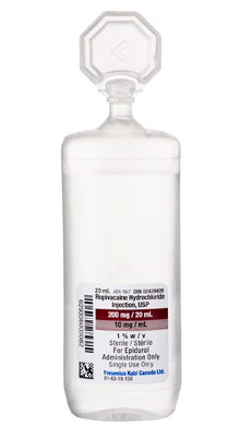 Chlorhydrate de ropivacaïne injectable, USP Ampoule